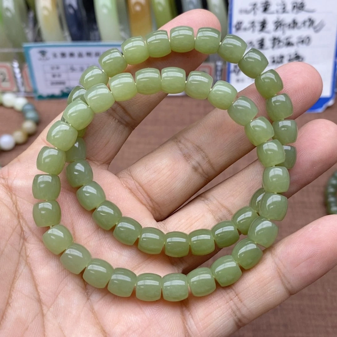 未镶嵌手串和田玉卡8拍一发一