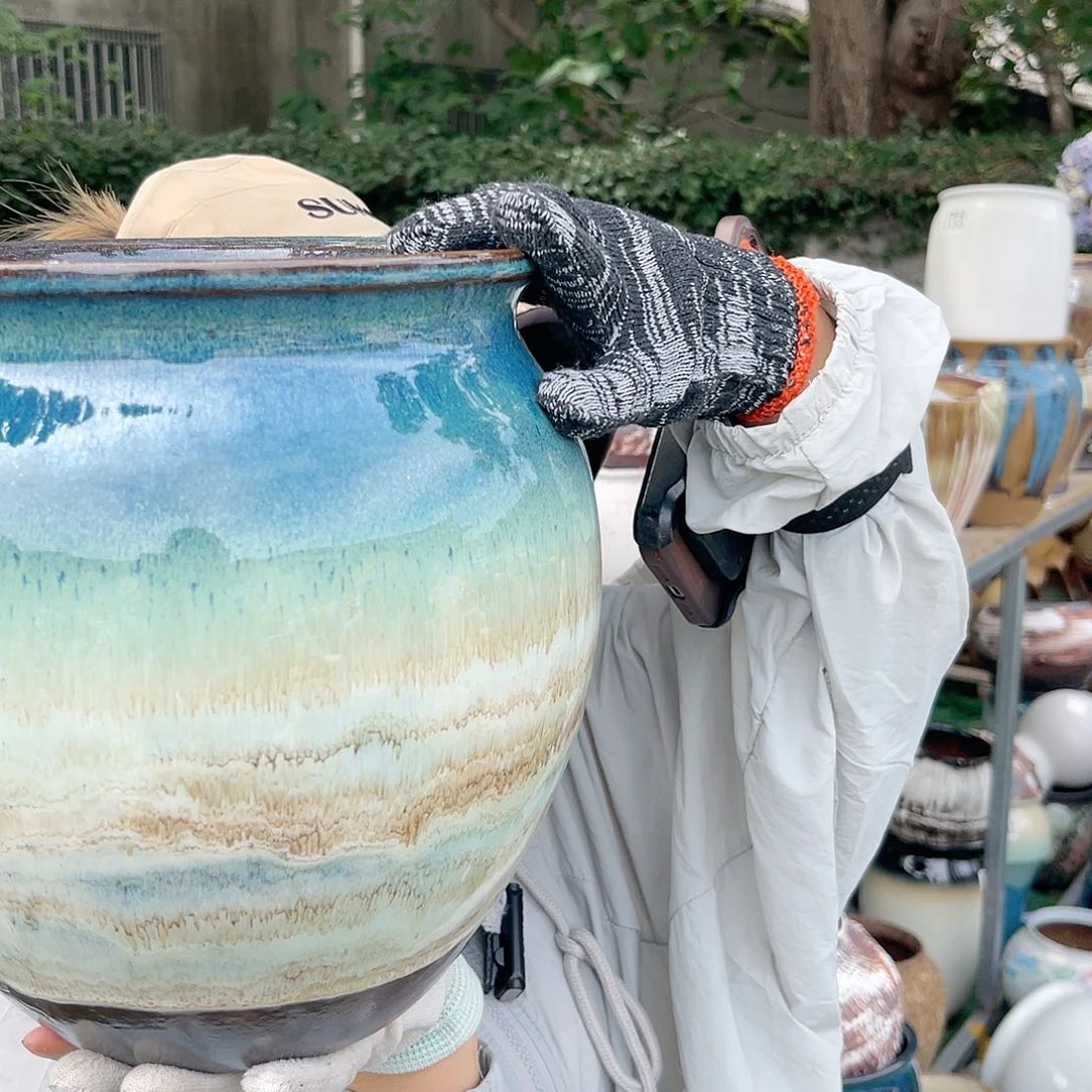 紫砂花盆王嫂花盆直播0605-142高25口22