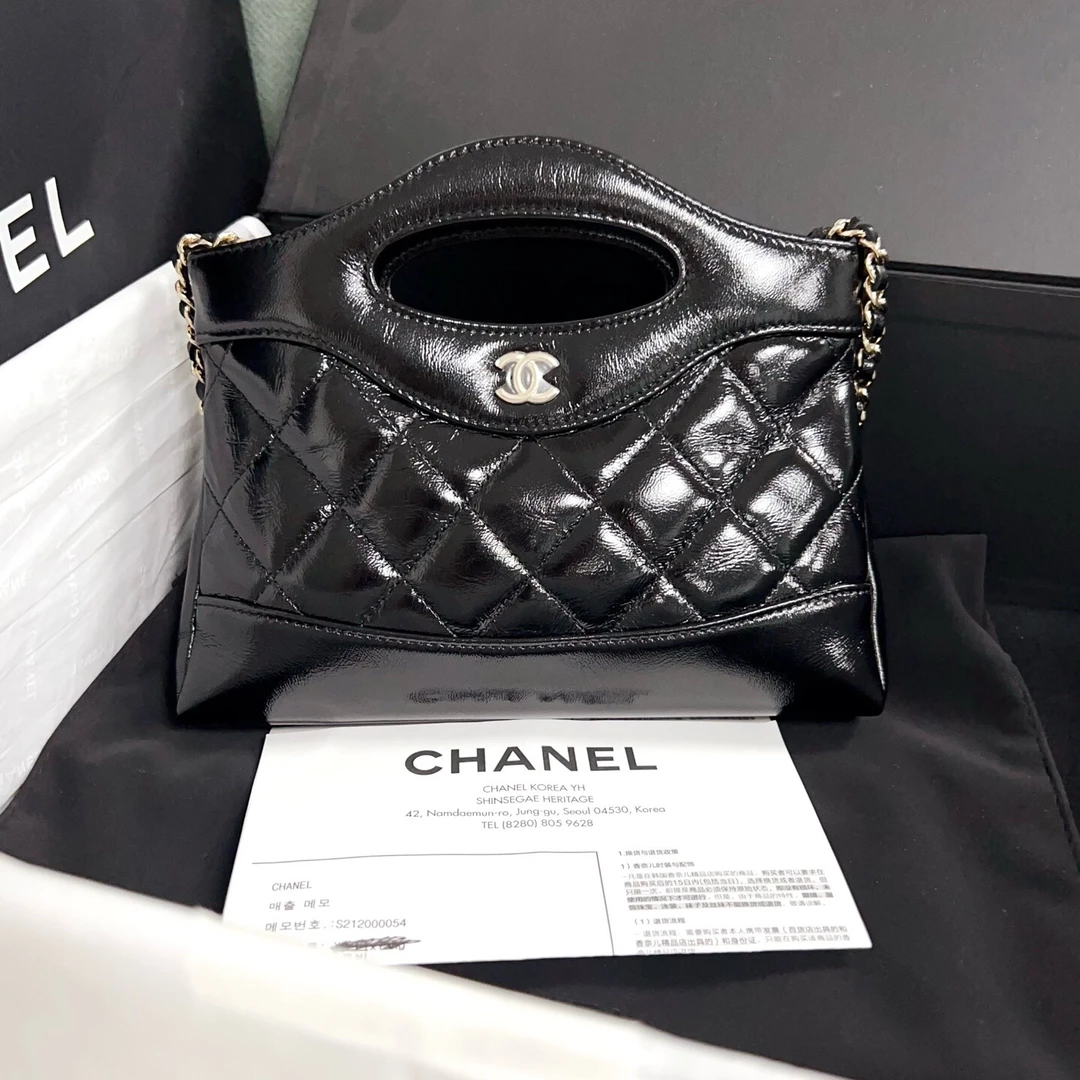 99新 Chanel/香奈儿 31bagNano黑金 包包 全新25p