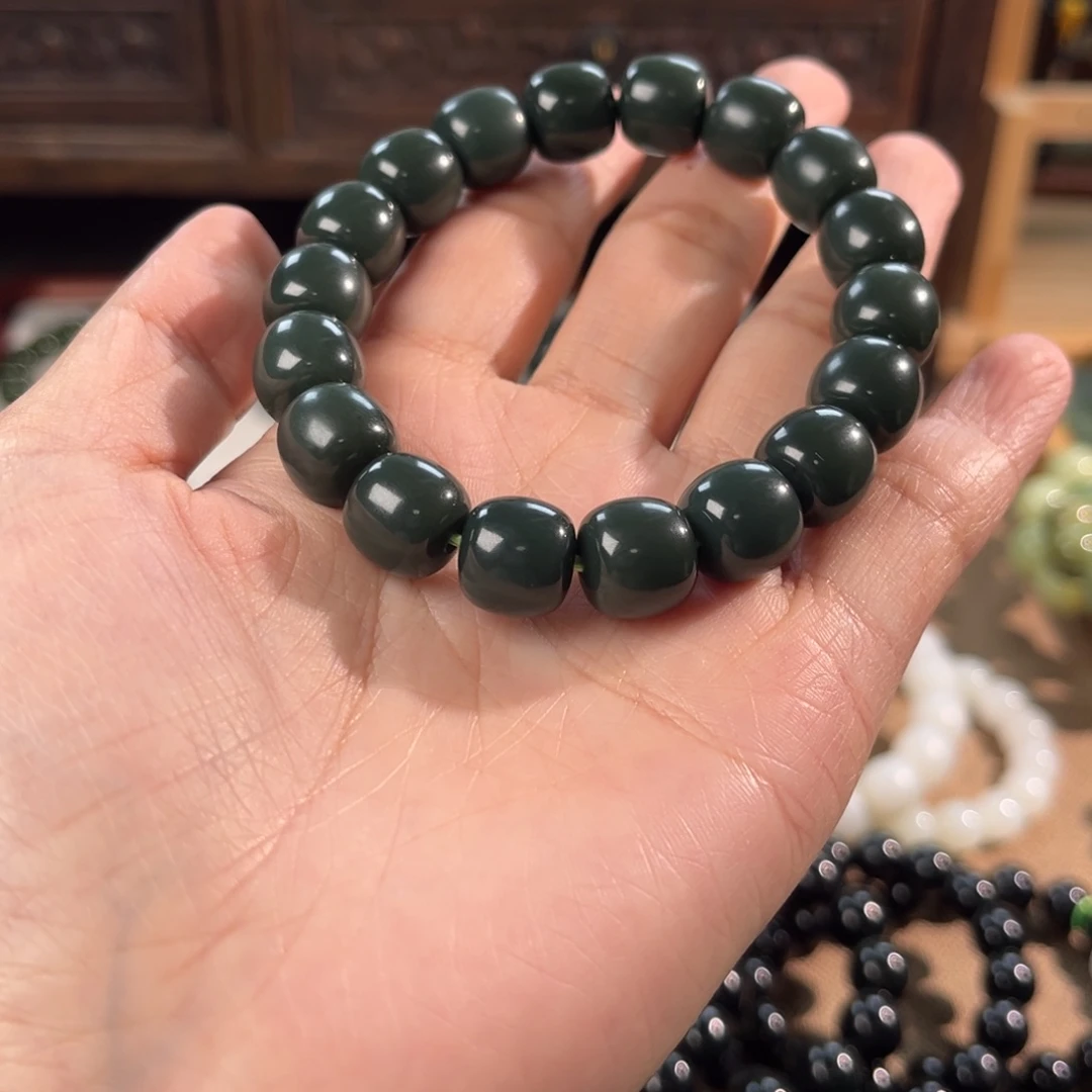 我***好和田玉（糖玉）未镶嵌手链