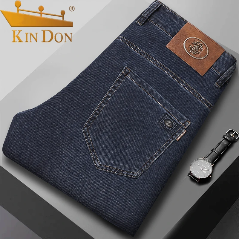 金盾春夏男士新款牛仔裤2025免烫直筒宽松商务休闲弹力百搭长裤男