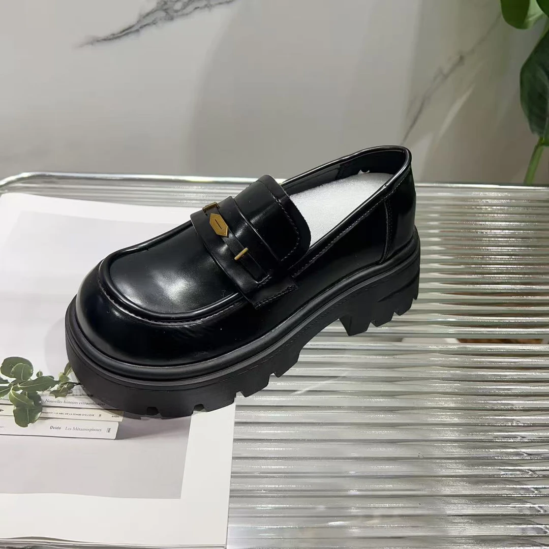 春季时尚小皮鞋英伦风软底舒适百搭款乐福单鞋D-1