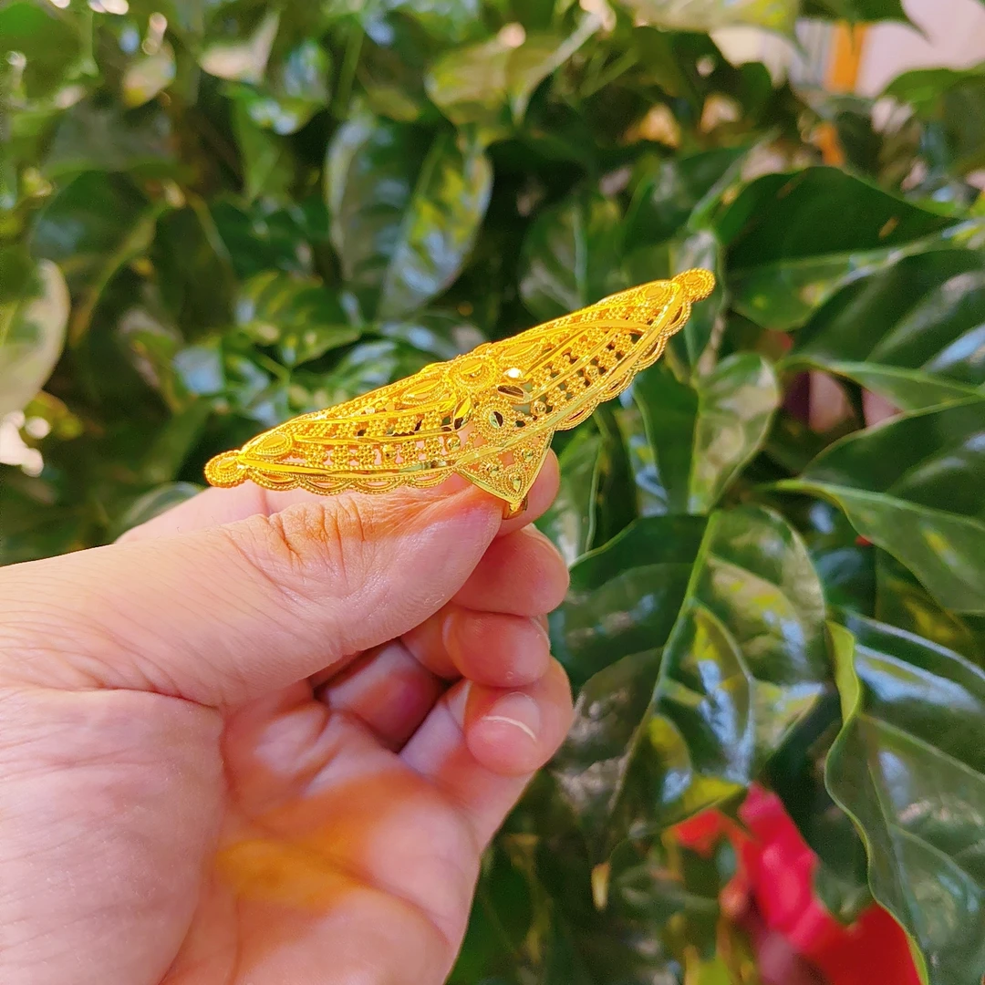 铜合金戒指 moda uzuk首饰时尚甜美民族风精美黄色金色素款饰品