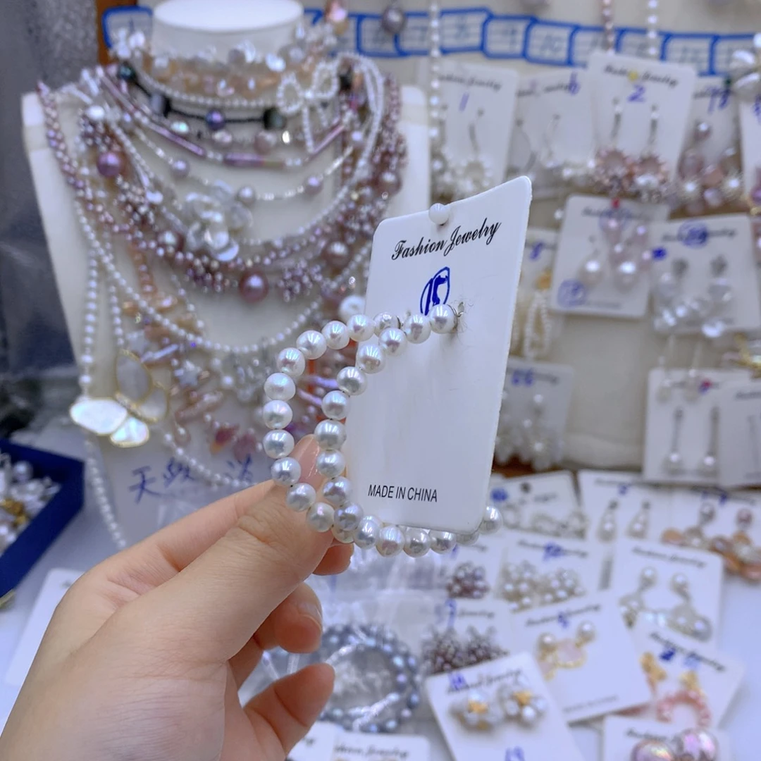 淡水珍珠颈饰银S925镶嵌