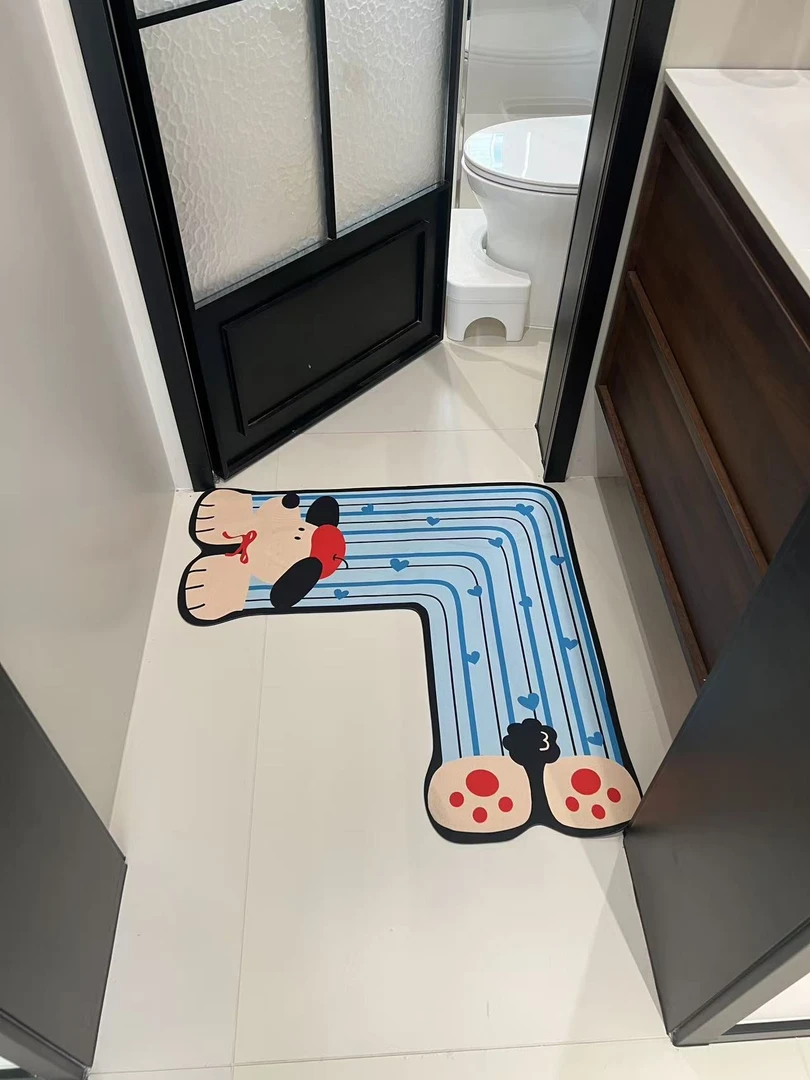 卡通异形门垫卫生间门口脚垫吸水速干浴室地垫厕所防滑硅藻泥地垫