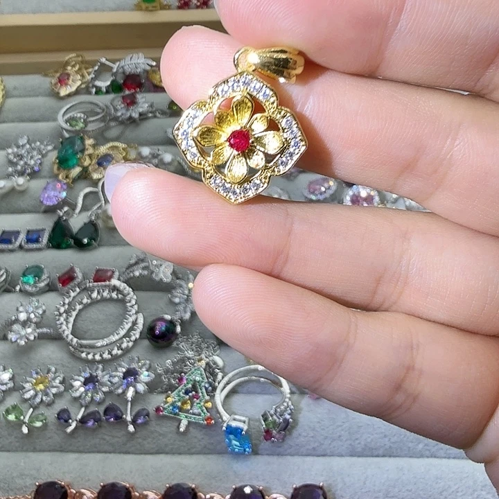 银S925镶嵌戒指烟晶