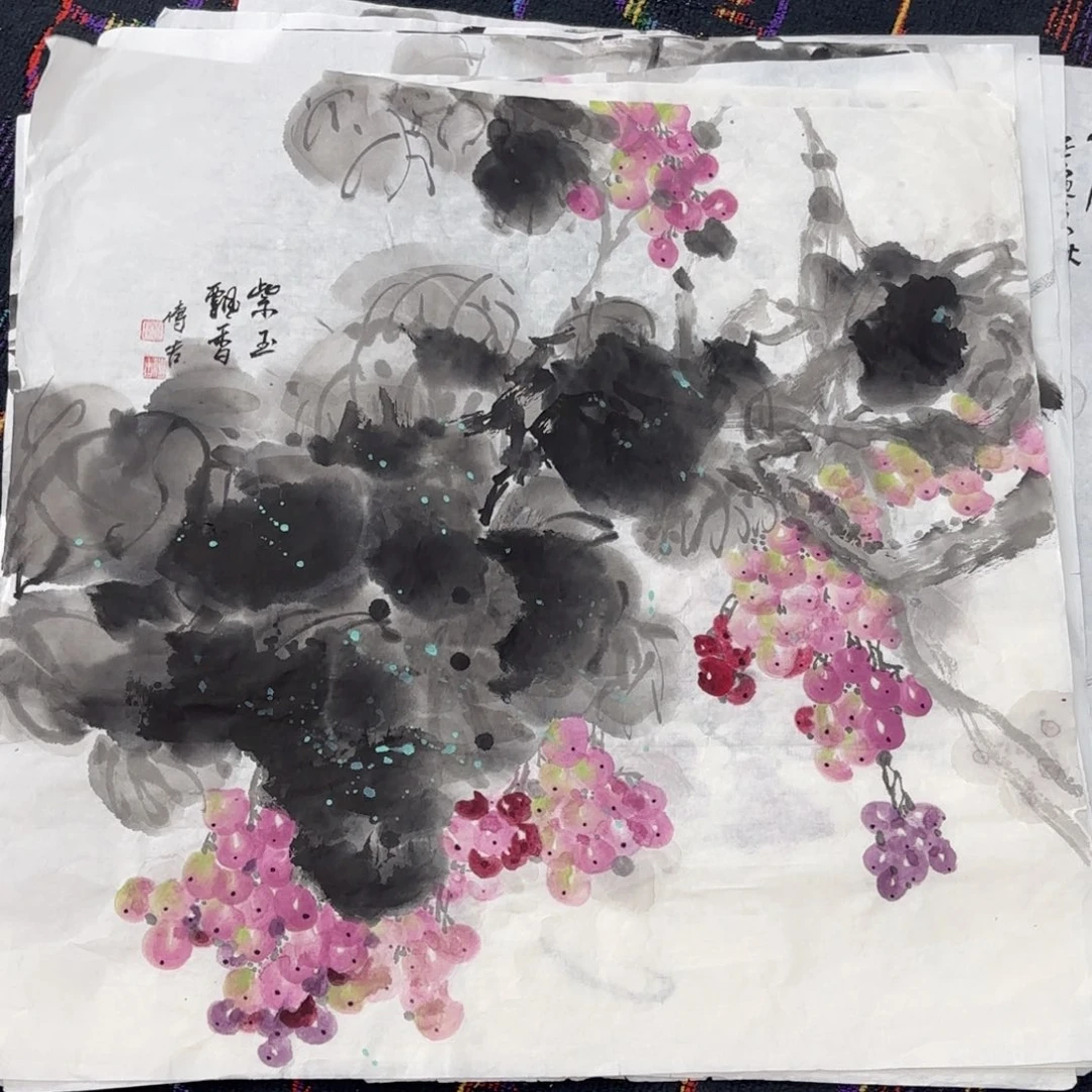 国画绘画作品婉。