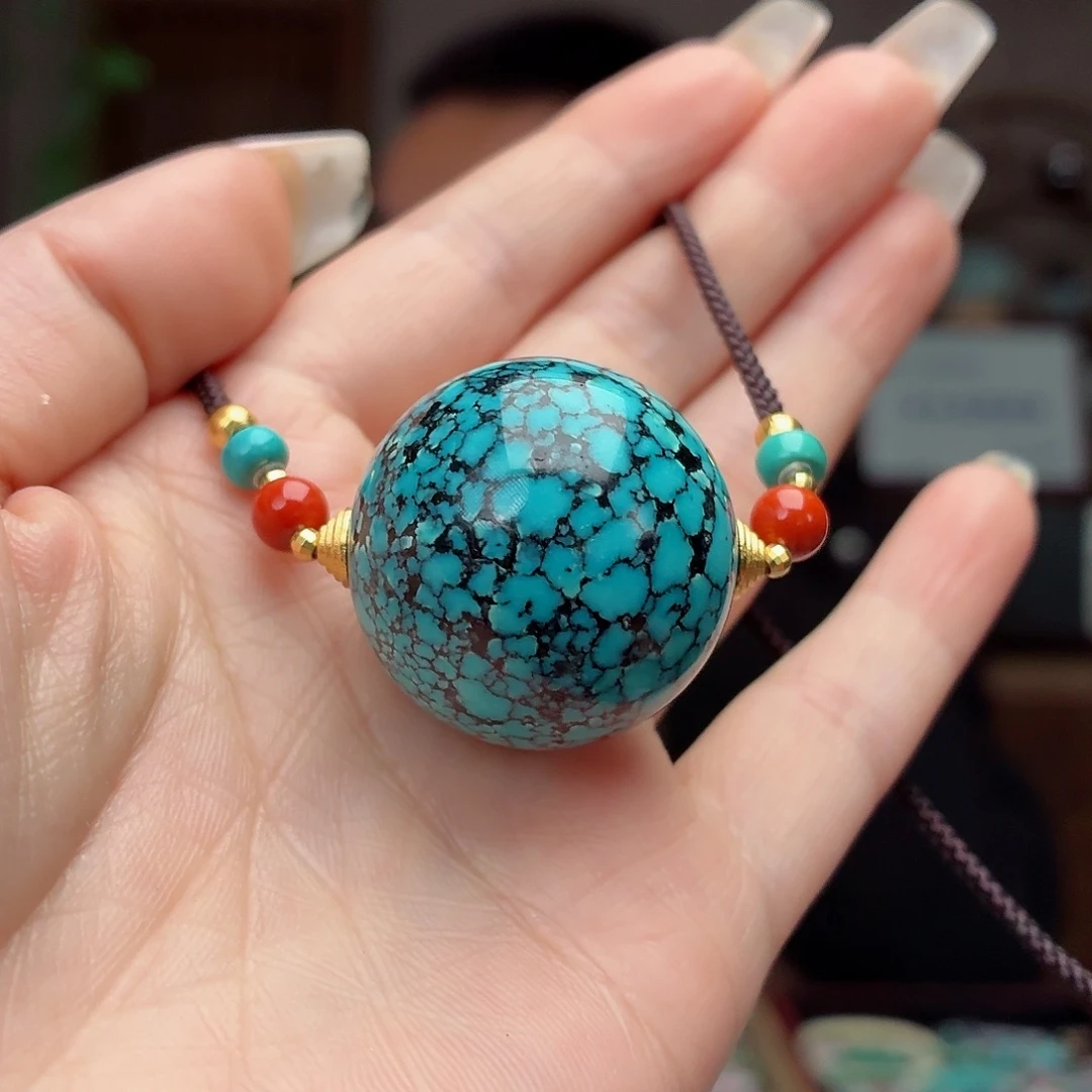 绿松石18K金镶嵌珠宝奇石