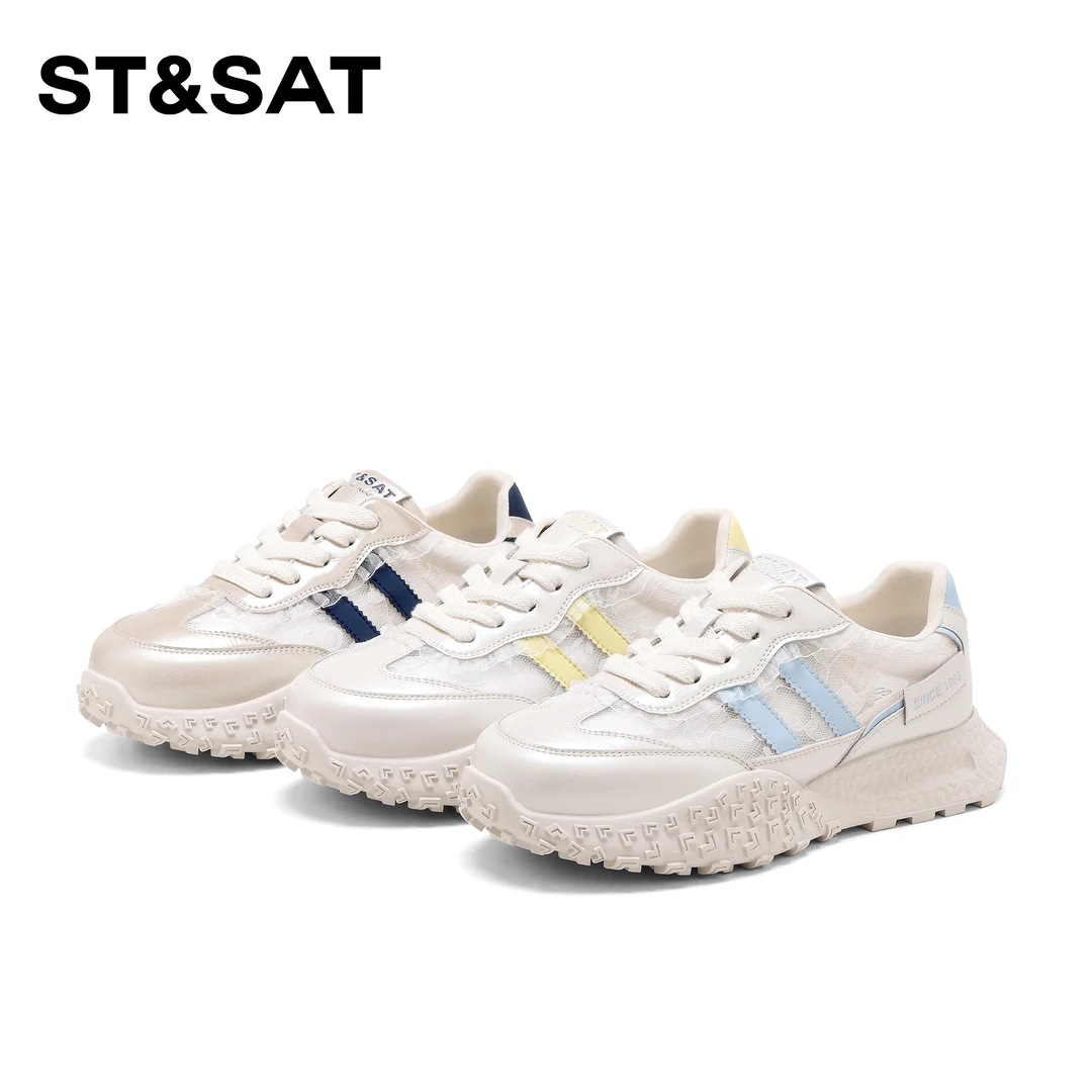 St&Sat/星期六时尚网面气质休闲鞋2025新款鞋子女ins潮牌百搭美式