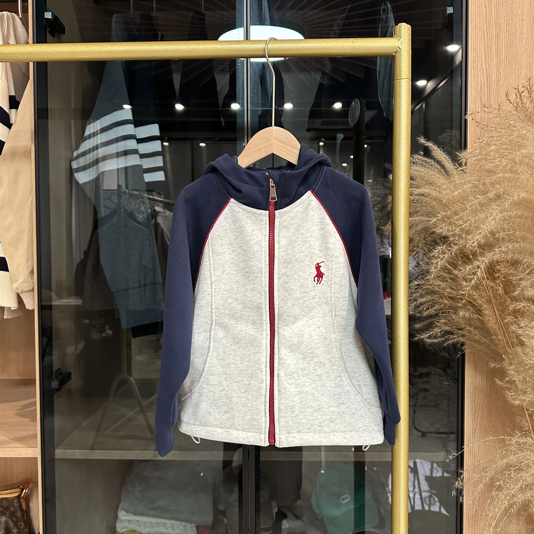 2025春秋新款男童女童运动休闲时尚洋气拼接韩版连帽外套