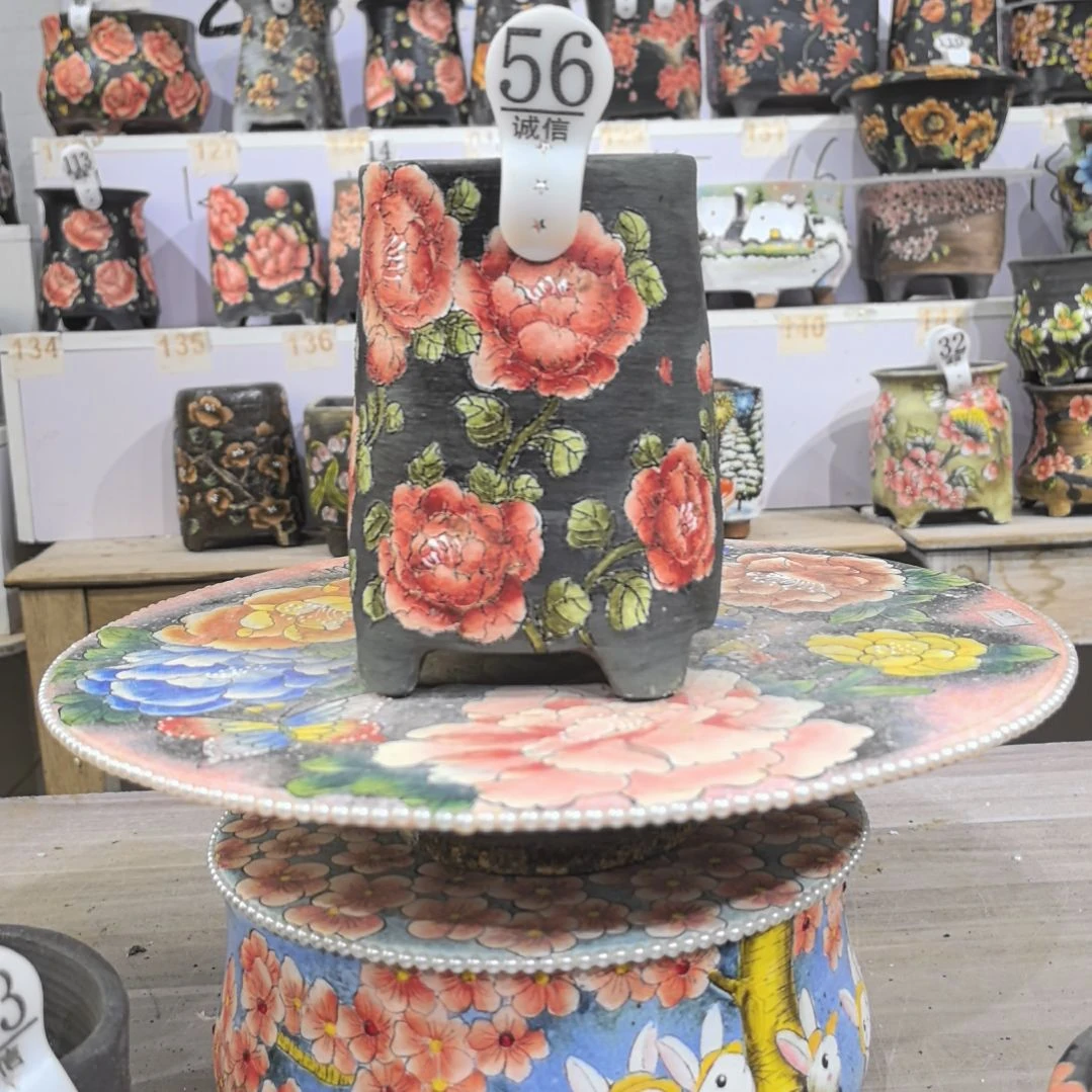 糖***豆花盆红泥景德镇花盆