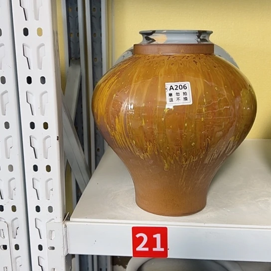 瓶高27口10。陶瓷花瓶摆件。206