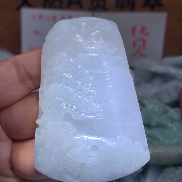 翡翠未镶嵌颈饰保真天然A货翡翠