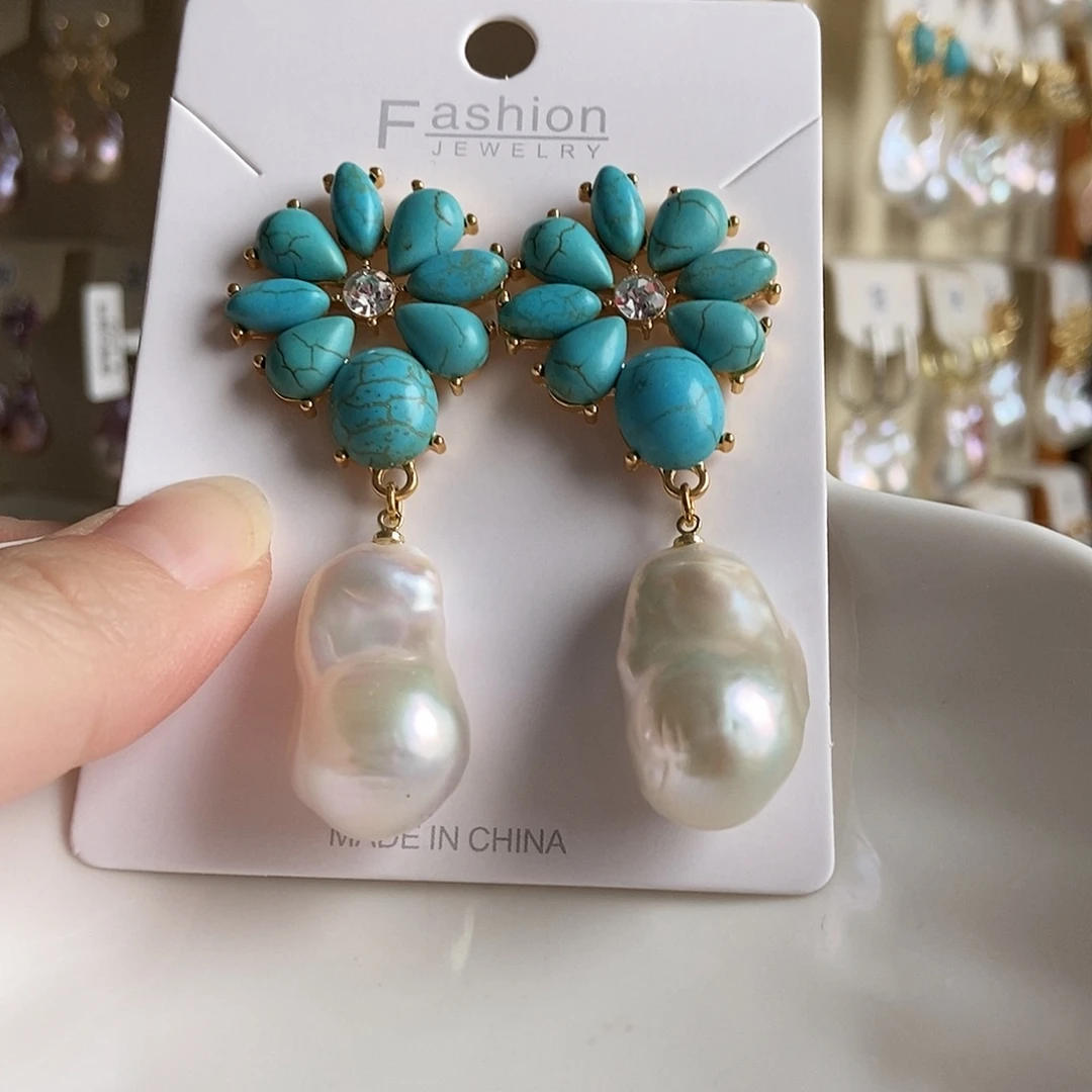 合金淡水珍珠颈饰特价耳饰4655