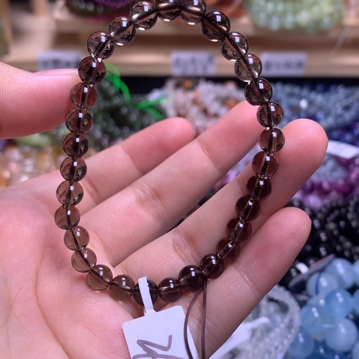 未镶嵌手串水晶6.2茶晶