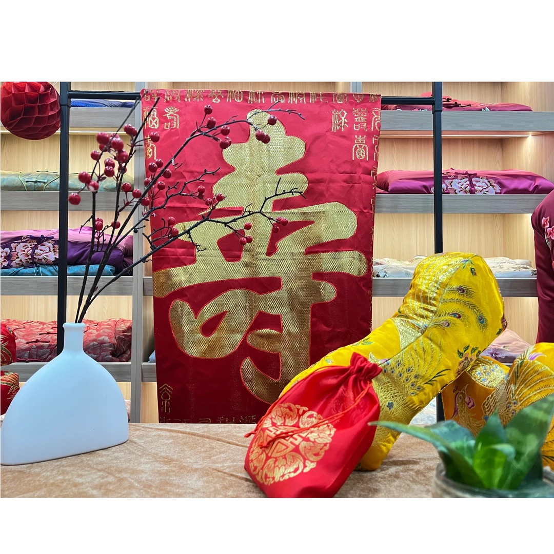 盖加褥盖单老人闰年冲喜金盖银铺红盖绿寿被寿衣配件宝贵丝绸