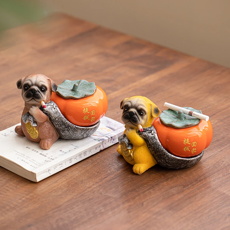 时尚创意带盖陶瓷桌面烟灰缸网红家用客厅办公室爆款烟灰缸家用