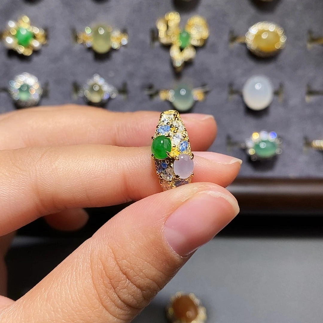 l***李翡翠银S925镶嵌戒指111111