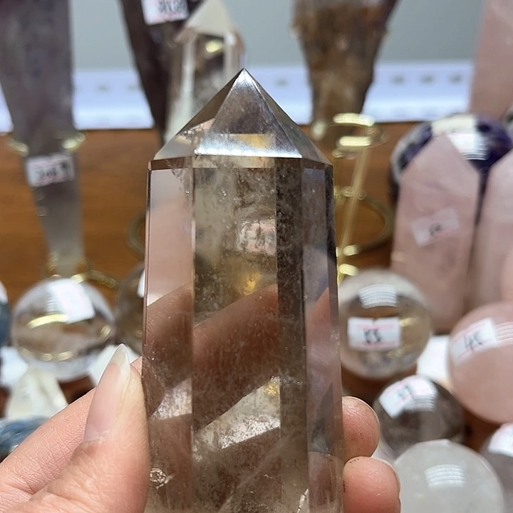 烟晶166克茶水晶柱未镶嵌