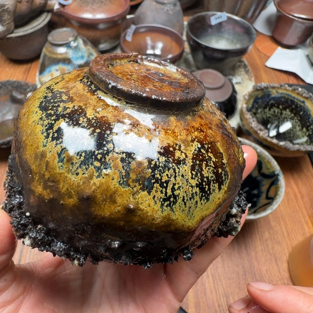 柴烧建盏茶盏茶杯992