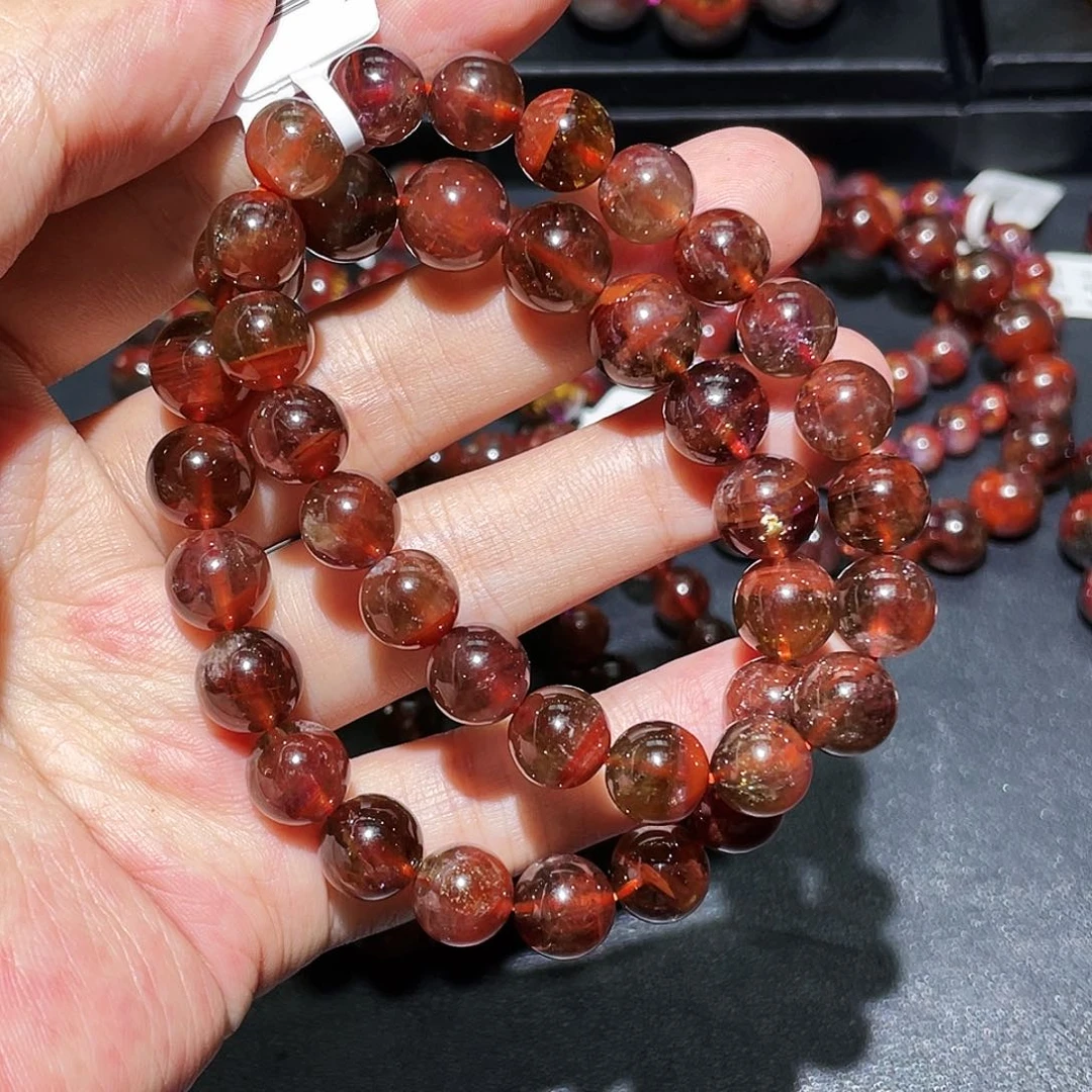 水晶手链未镶嵌极光单圈10mm多样性发其一