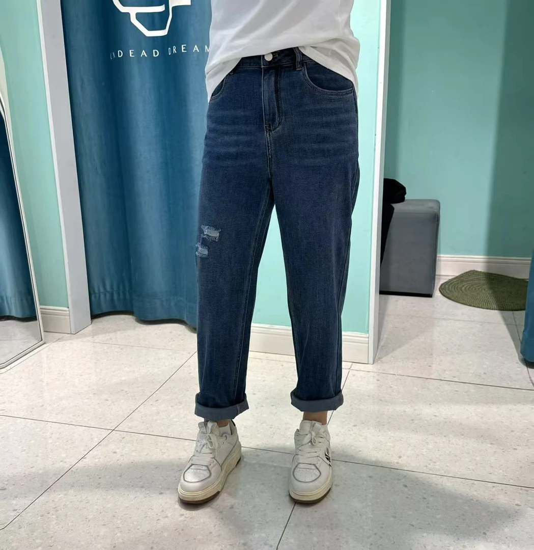 【辰美优选】柚丁/12885早秋新款牛仔裤