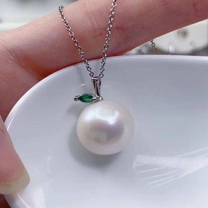 银S925镶嵌淡水珍珠颈饰A