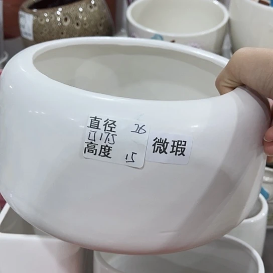 多肉绿植陶瓷花盆9.9包邮，有孔