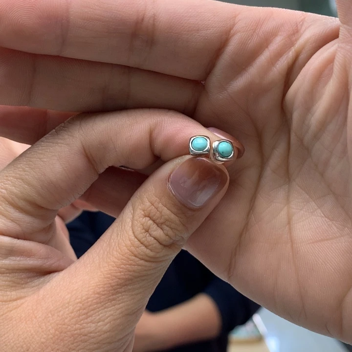 绿松石银S925镶嵌配饰