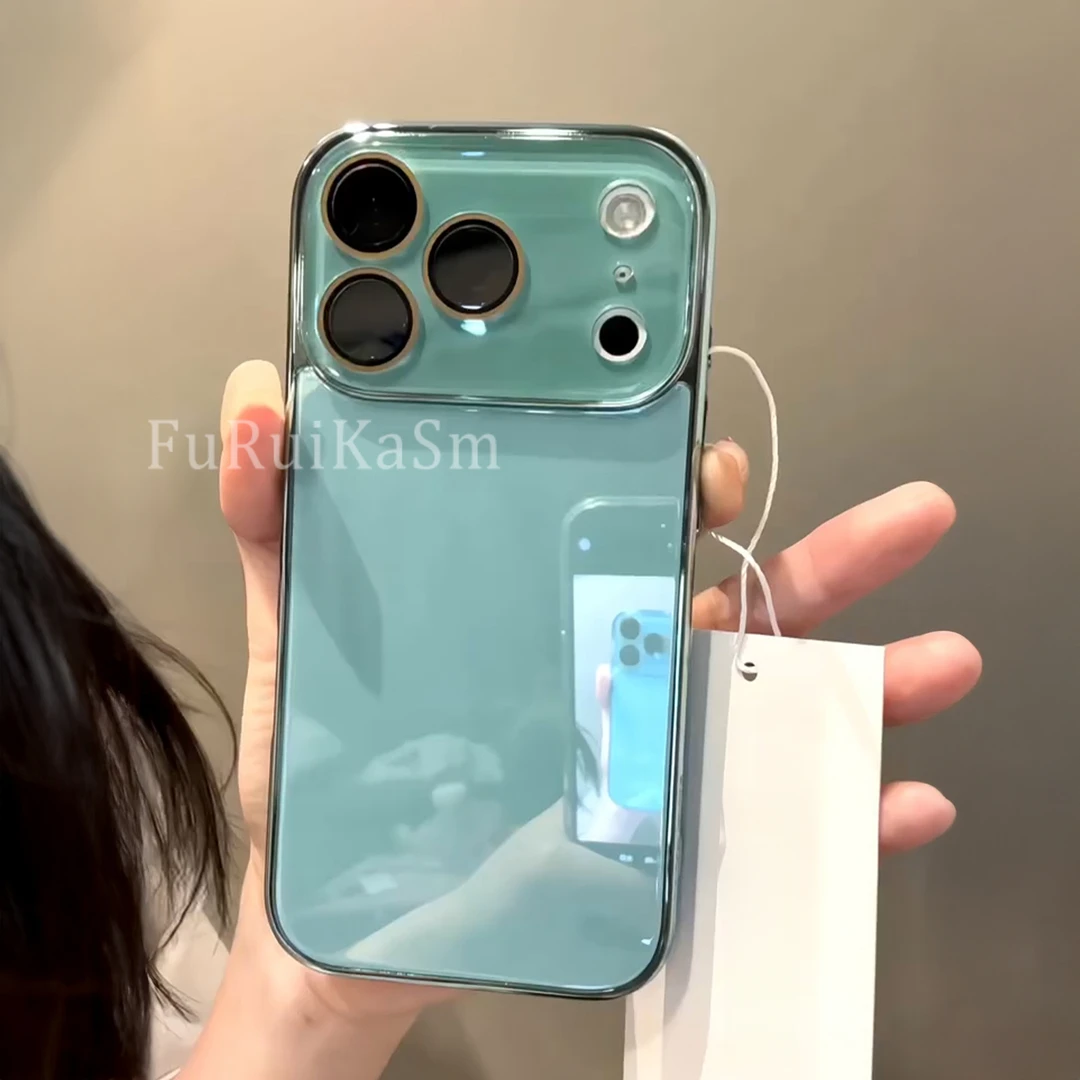 高级质感冰感玻璃大视窗适用苹果17promax手机壳全包防摔17pro/17