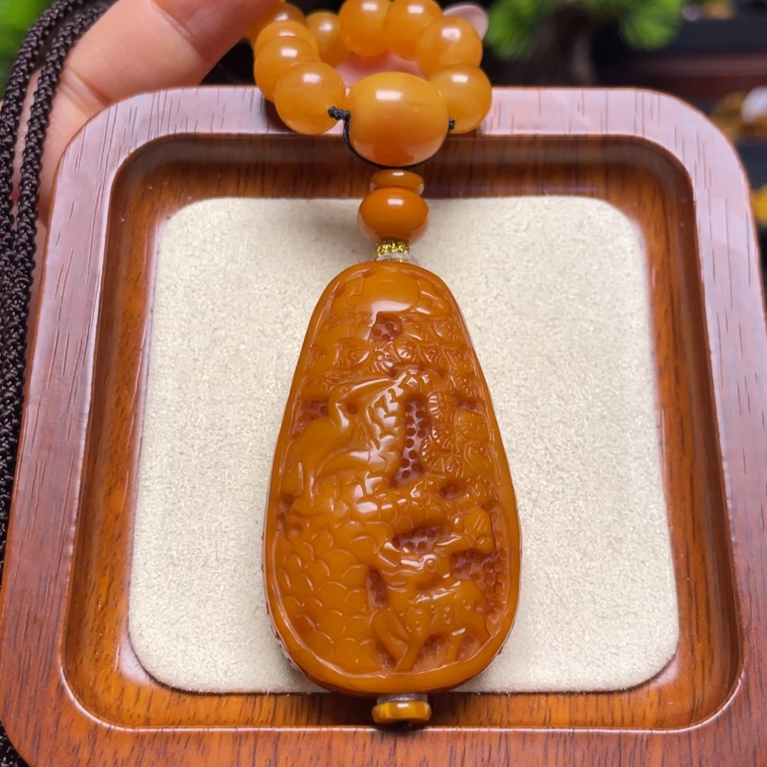 蜜蜡颈饰未镶嵌项链