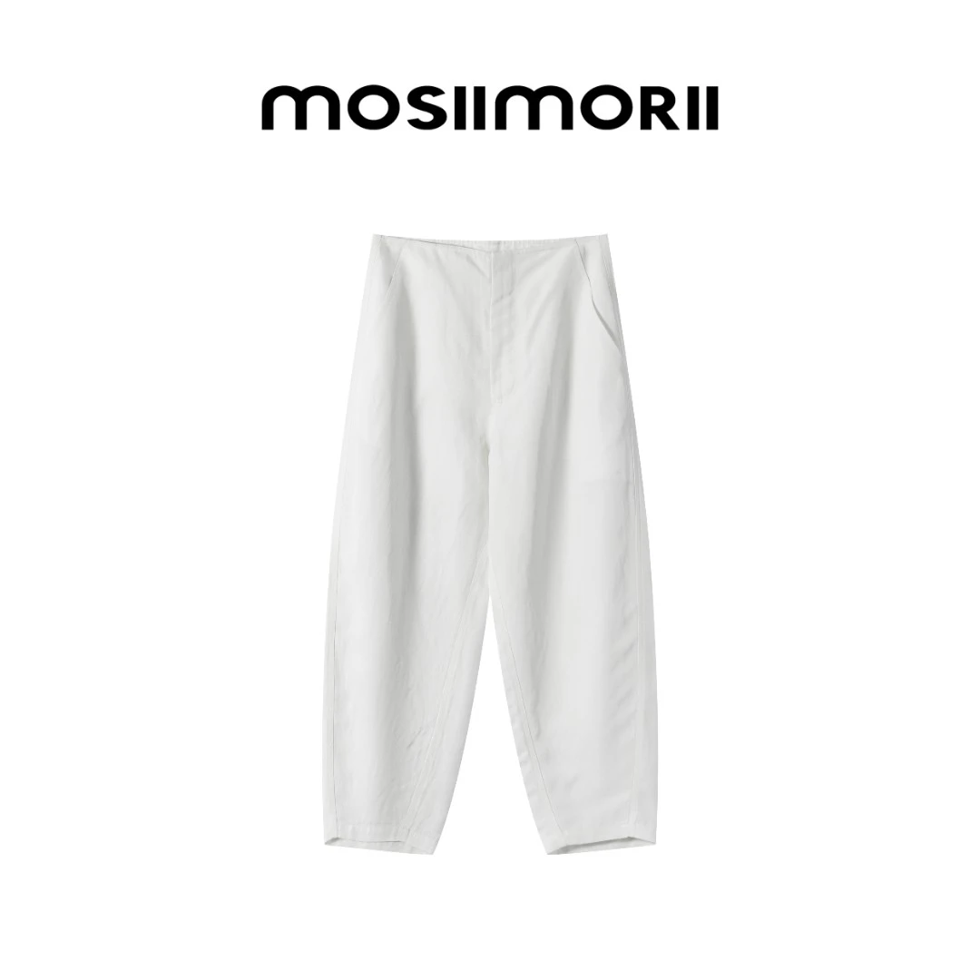 MOSIIMORII【简意微凉】春季百搭轻奢休闲显瘦直筒高腰九分休闲裤