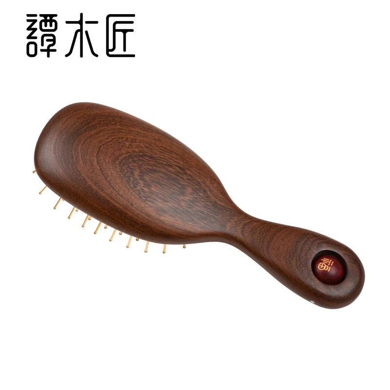 谭木匠元旦新品按摩护发梳福至天然木梳子女士按摩护发礼盒包装