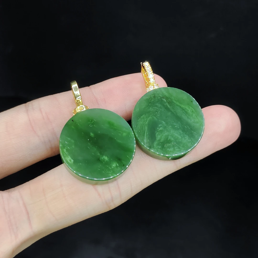 【李想精选】和田玉圆牌吊坠赠链Y3【多样性发其一】