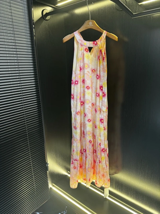 时尚印花吊带连衣裙碎花气质性感夏季法式