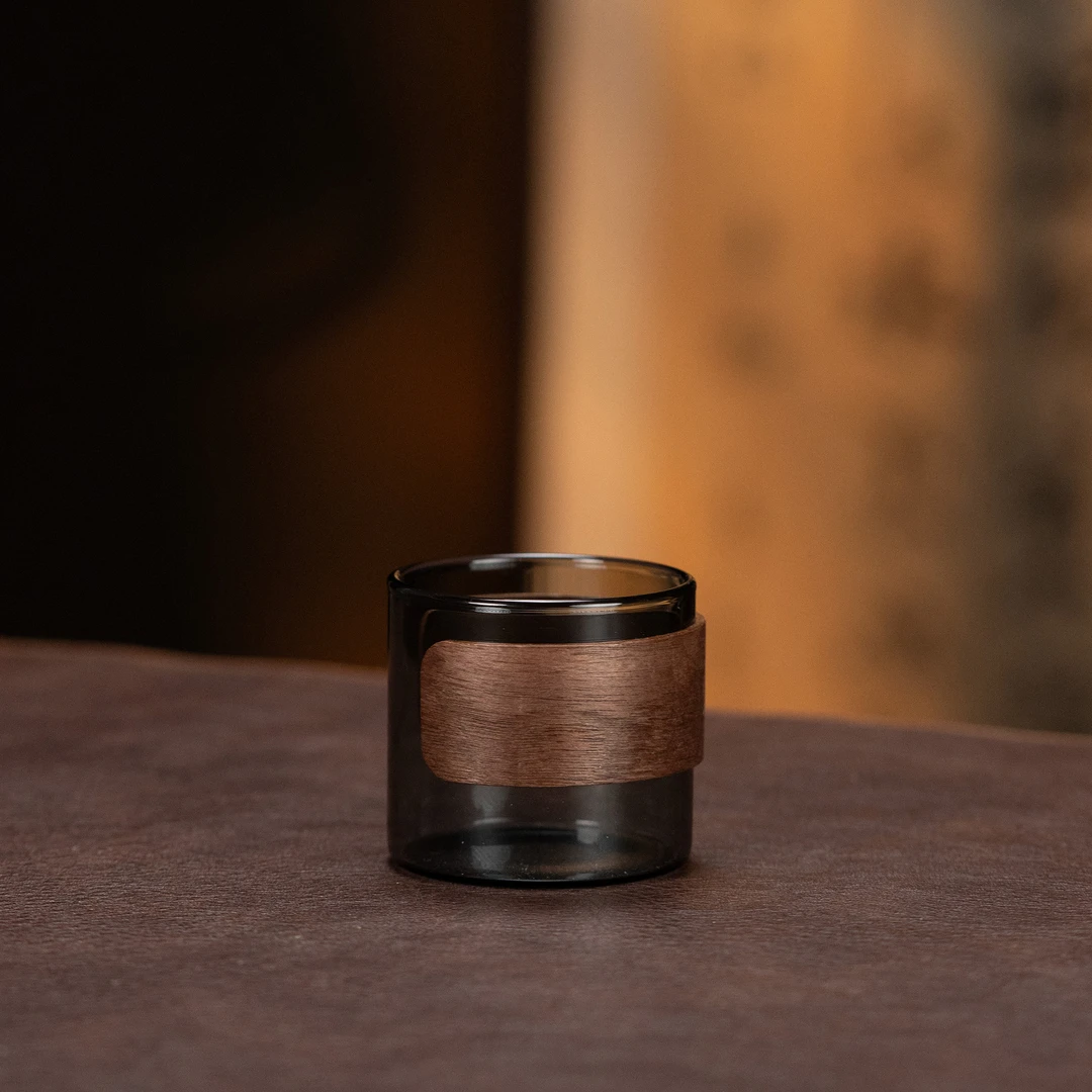 【利贞｜卡扣杯】耐热木扣防烫玻璃主人杯 约150cc 福利系列