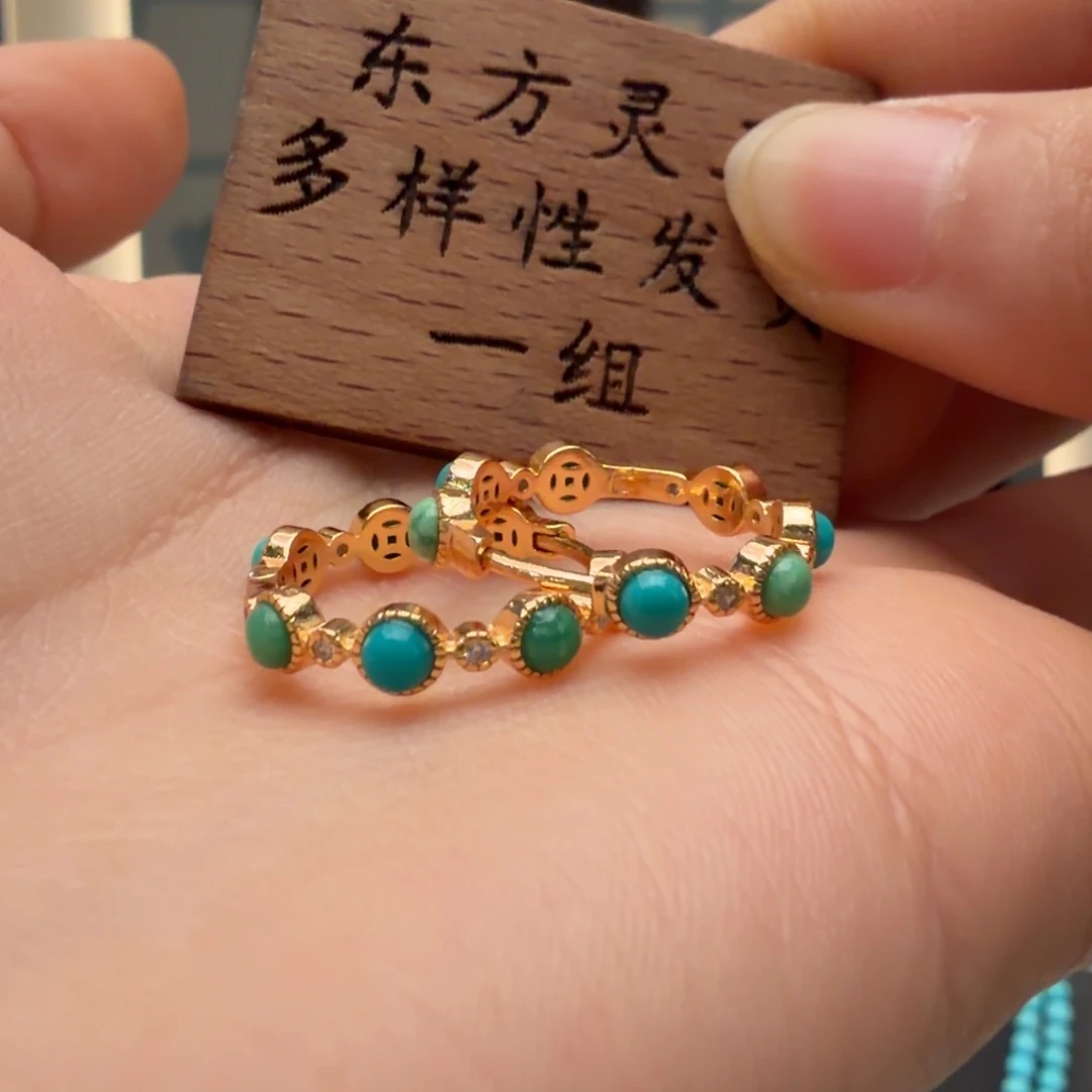 绿松石银S925镶嵌颈饰