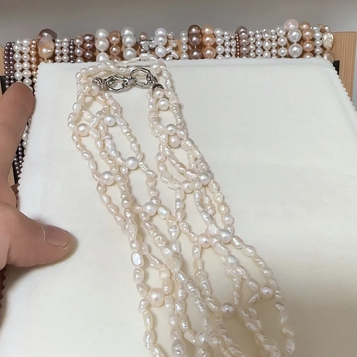 淡水珍珠手绳银S925镶嵌此****销