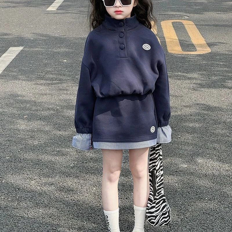 女童运动套装春秋款2025新款洋气儿童秋装女孩卫衣半身裙两件套潮