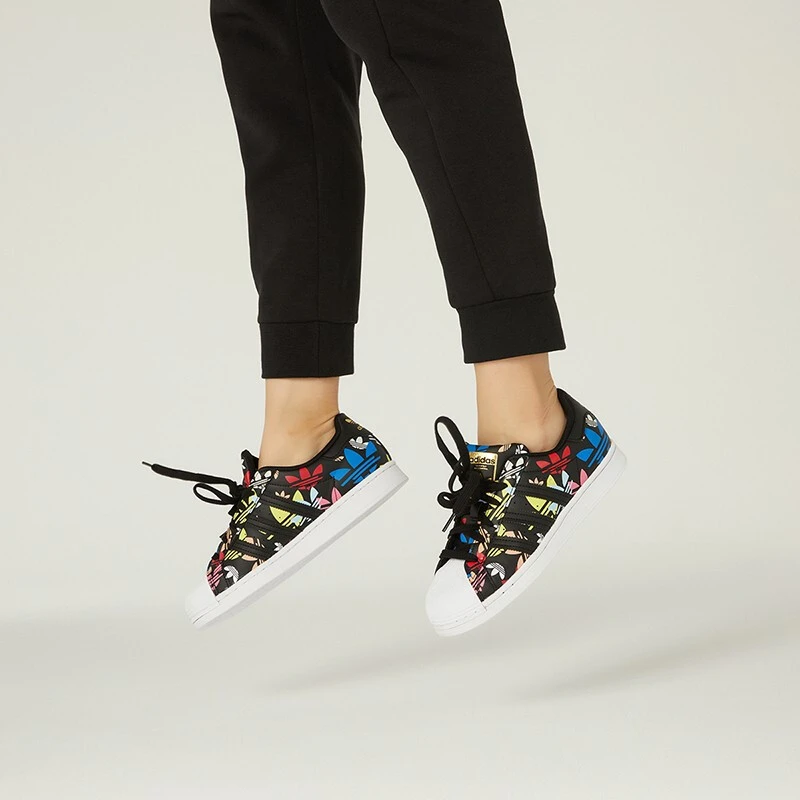 【有瑕疵】阿迪达斯Adidas三叶草贝壳头鞋低帮运动鞋板鞋 H00182