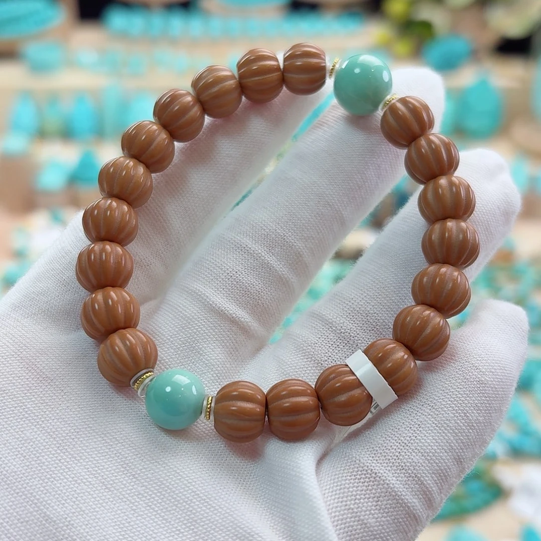 绿松石18K金镶嵌珠宝奇石