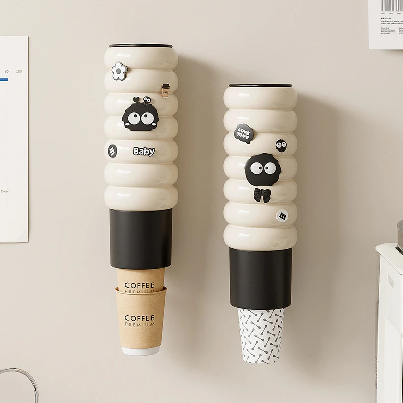 家用一次性杯子架取杯器壁挂水杯架子杯子取杯器杯架收纳置物架