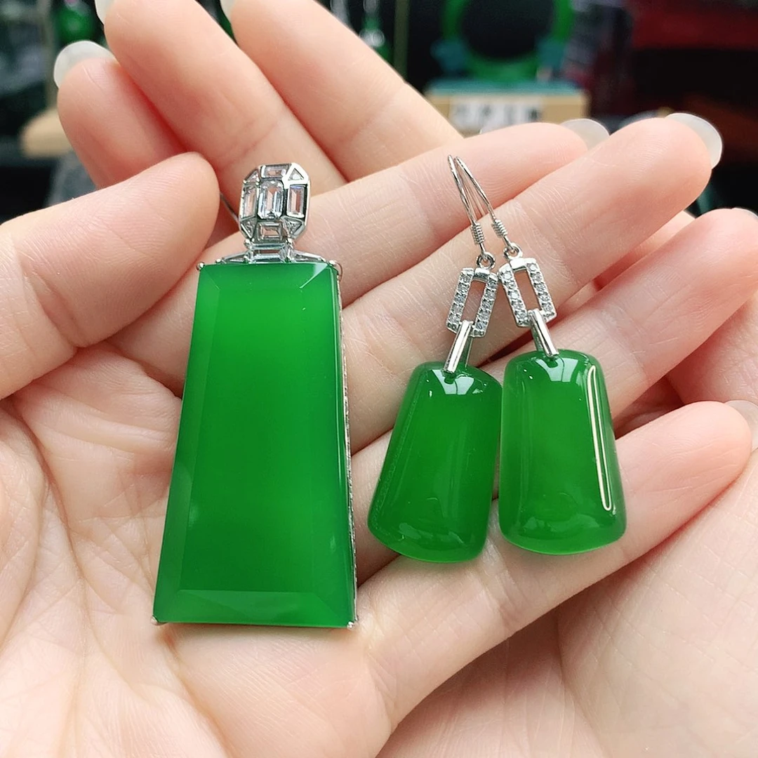 慧***）玛瑙/玉髓吊坠银S925镶嵌