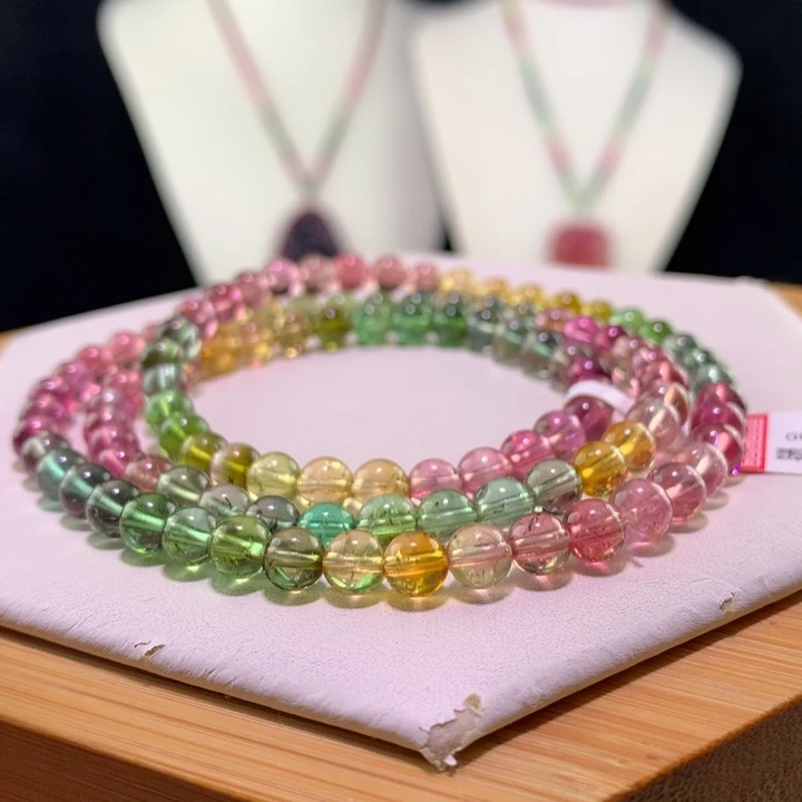 双色碧玺手链未镶嵌