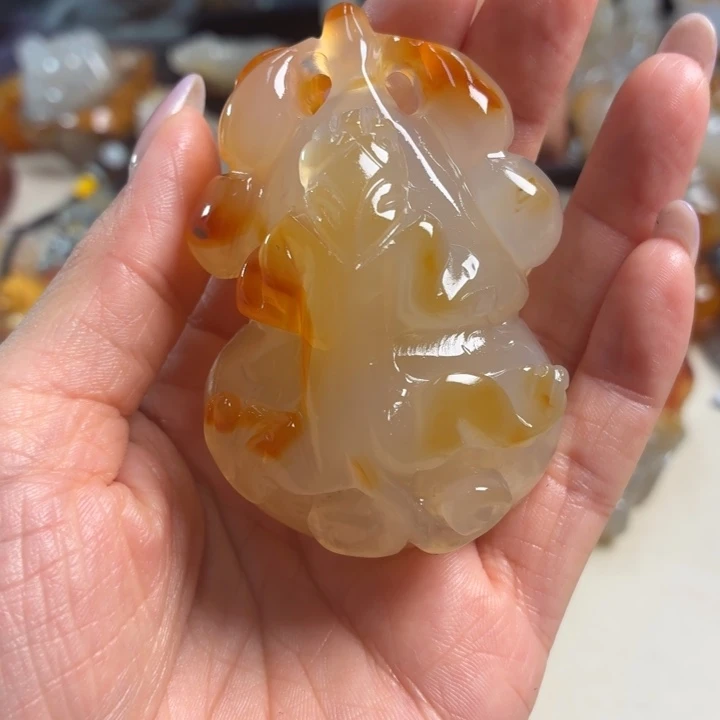 玛瑙/玉髓未镶嵌吊坠(不含链)