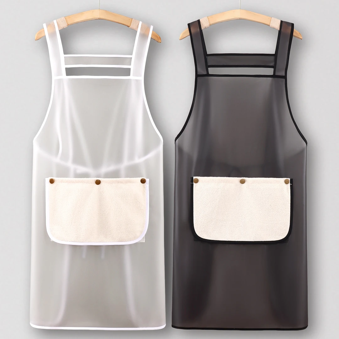 TPU围裙厨房家用防水防油甜品店工作服夏季上班TPU围裙防水防油