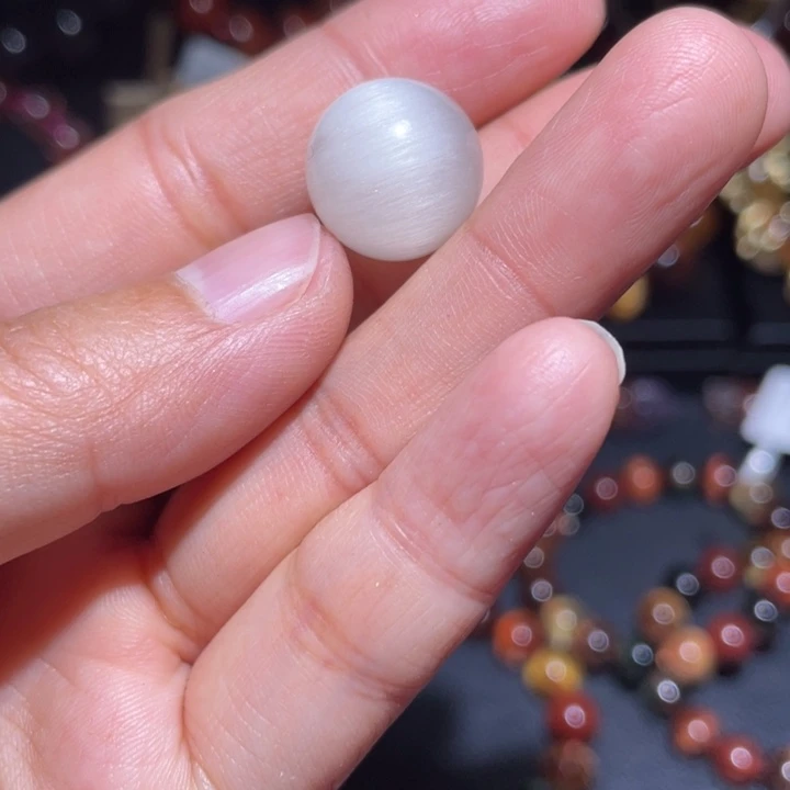 水晶颈饰未镶嵌蓝*儿银发单珠