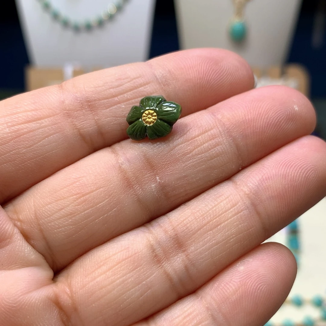 绿松石未镶嵌卡子