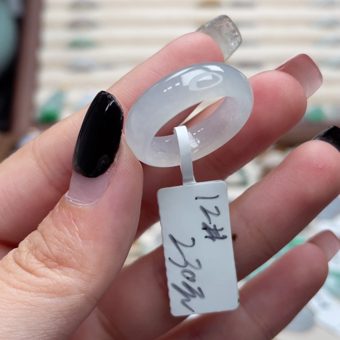 翡翠未镶嵌戒圈a12港圈12白月光