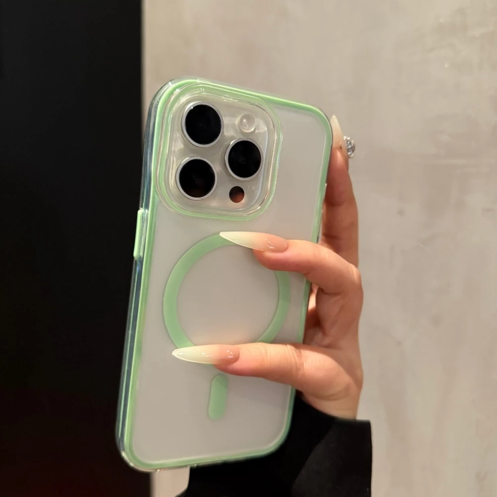 新款极简磨砂适用苹果16promax手机壳个性iPhone15磁吸14小众13女